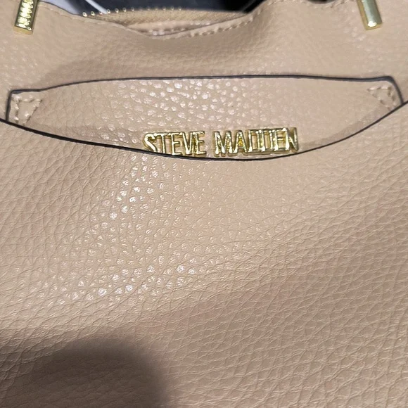 Steve Madden B Barker bag in Sand, removable pouch, Twilley, sueded lining, NWT - Picture 7 of 10